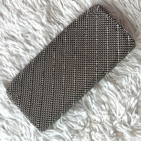 Whiting & Davis Silver  and Crystal Evening Clutch Celestial‎ Bling - Picture 4 of 9
